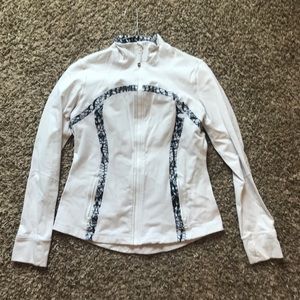 Lululemon define jacket. White & Black. Size 10.